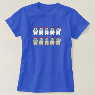 Cute bears Christmas hat mask T-Shirt