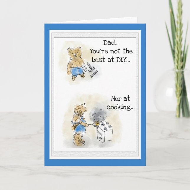 Cute Bears Father's Day Greeting Card (Front)