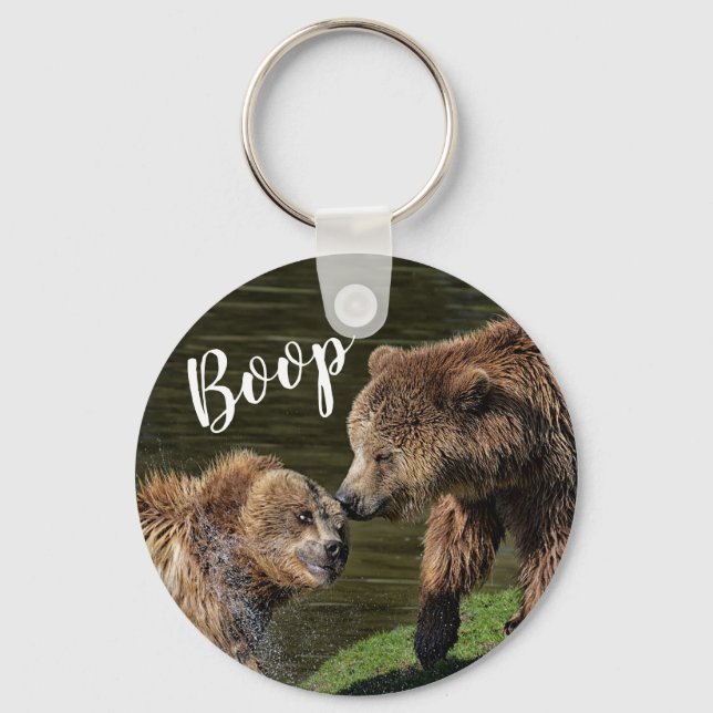Cute Bears Funny Boop Photograph Key Ring (Front)