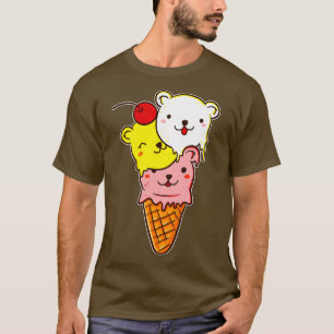 Cute Bears Ice Cream Cone T-Shirt