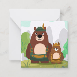 Cute Bears in lederhosen Card