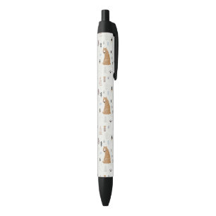 Cute Bears in the Woods Pattern Black Ink Pen