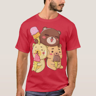 Cute Bears Love Ice Cream  T-Shirt