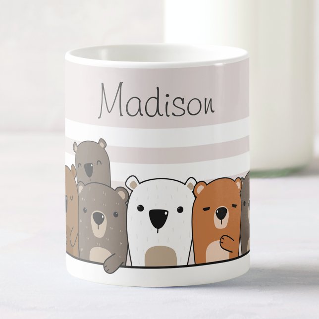 Cute Bears Personalised Coffee Mug (Creator Uploaded)