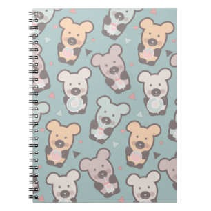 Cute Bears Sweets Snacks Confetti Notebook