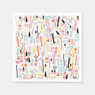 Cute Beautician Paper Napkins