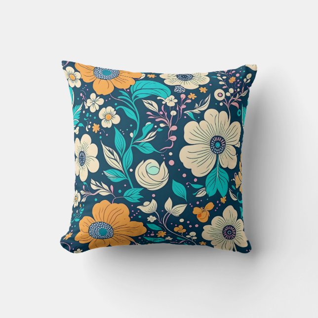 Cute Beautiful Floral And Seamless Pattern Cushion (Front)
