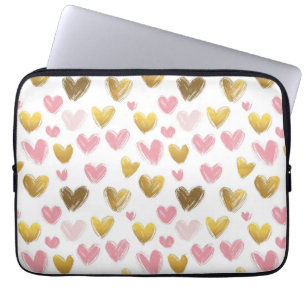 cute beautiful pattern for valentine's day laptop sleeve