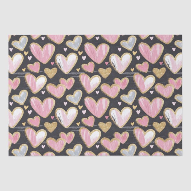 cute beautiful pattern for valentine's day  tissue paper (Front)