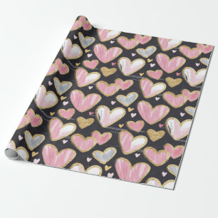cute beautiful pattern for valentine's day wrapping paper
