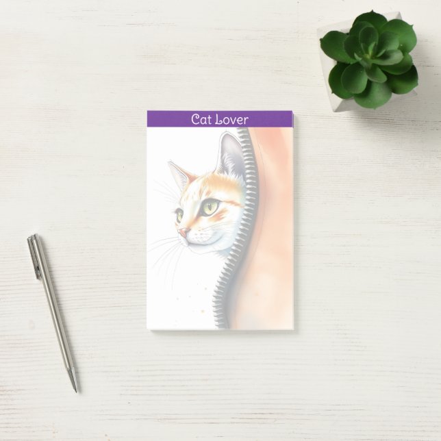 Cute Beautiful Trendy Watercolor Cat Collection Post-it Notes (Office)