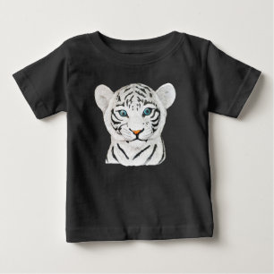 Cute Beautiful White Tiger With Blue Eyes Baby T-Shirt
