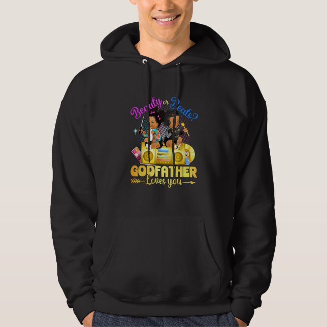 Cute Beauty Or Beat Godfather Loves You Gender Rev Hoodie (Front)