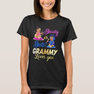 Cute Beauty Or Beat Grammy Loves You  Gender Revea T-Shirt