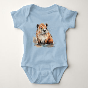 Cute Beaver Baby Bodysuit