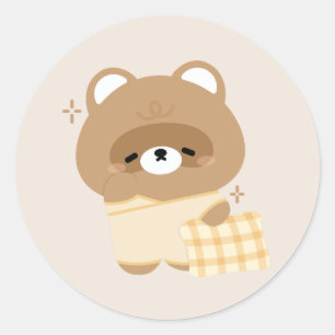 Cute Beaver Classic Round Sticker