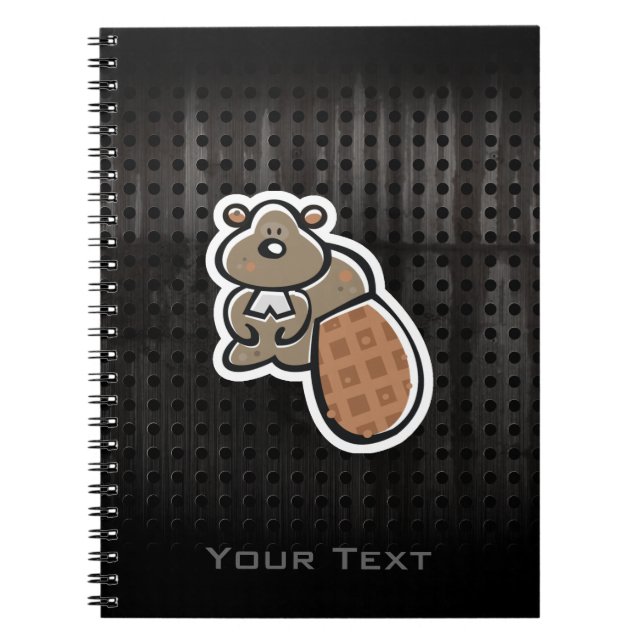 Cute Beaver; Cool Spiral Notebook (Front)