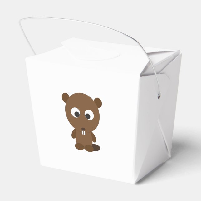 Cute Beaver Favour Box (Back Side)