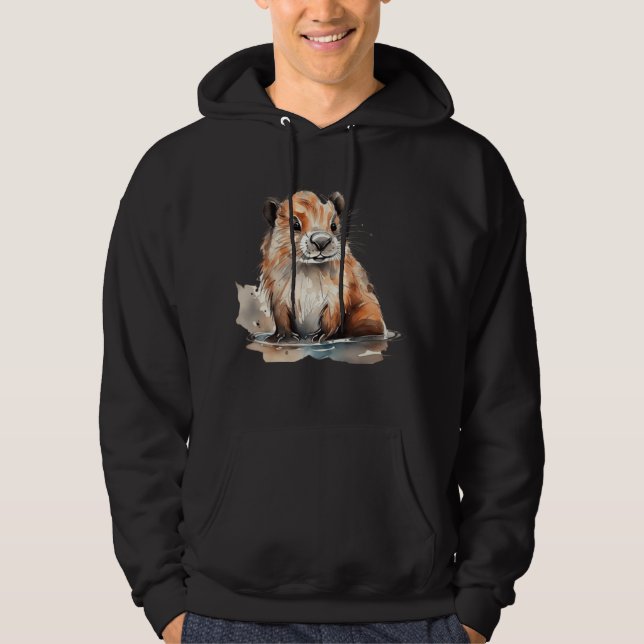 Cute Beaver   Hoodie (Front)