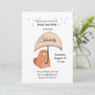 Cute Beaver Invitation