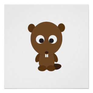 Cute Beaver Poster
