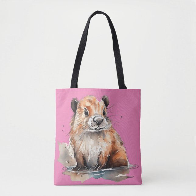 Cute Beaver   Tote Bag (Front)