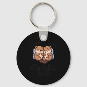 Cute Beavers Holding Hands This Is Our Cuddle Key Ring