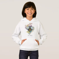 Cute Bee And Rainbow Wash Hoodie