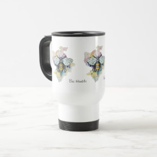 Cute Bee And Rainbow Wash Travel Mug