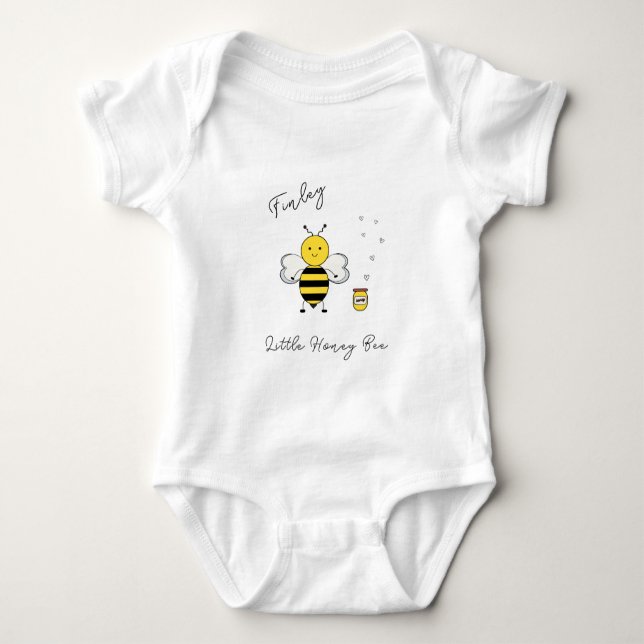 Cute Bee Baby-grow/Bodysuit  Baby Bodysuit Custom  (Front)