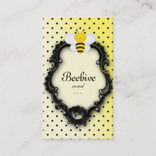 Cute Bee Business Card Polka Dot