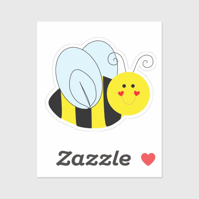 Cute Bee Contour Cut (Sheet)