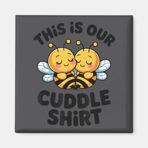 Cute Bee Couple Cuddle Funny Romantic  Magnet
