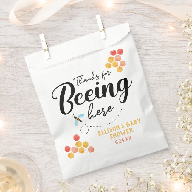 Cute Bee Favour Bags (Clipped)