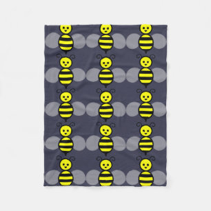 Cute Bee Fleece Blanket
