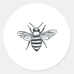 Cute Bee For Men Women Girl Boy Graphic Animal Bee Classic Round Sticker