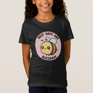 Cute Bee Girls T-Shirt – Kawaii Bumblebee Kids