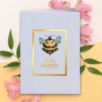 Cute Bee Happy Positive Quote