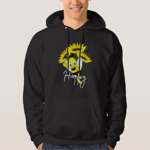 Cute Bee Happy Sunflower Women  Ray Of Sunshine Hoodie