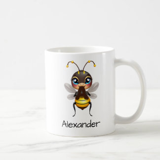 Cute Bee Holding Letter A  Coffee Mug