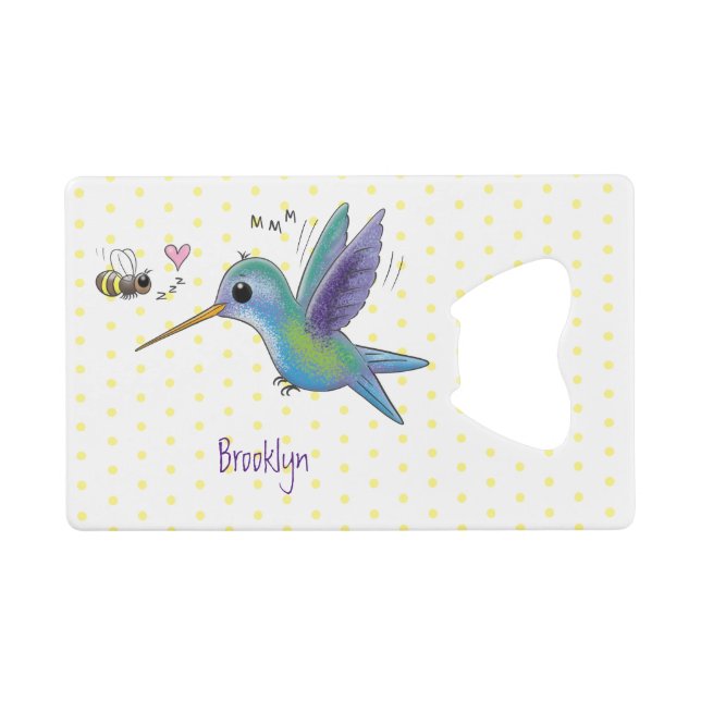 Cute bee hummingbird cartoon illustration (Front (Horizontal))