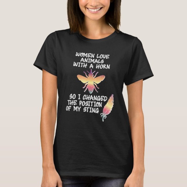 Cute Bee Idea for Beekeeper Women Beekeeping Gag B T-Shirt (Front)