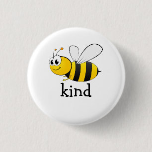 Cute Bee Kind  3 Cm Round Badge