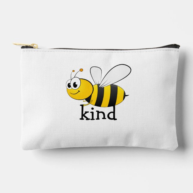 Cute Bee Kind  Accessory Pouch (Front)