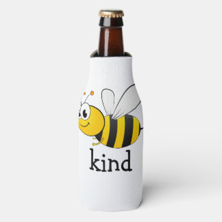 Cute Bee Kind  Bottle Cooler