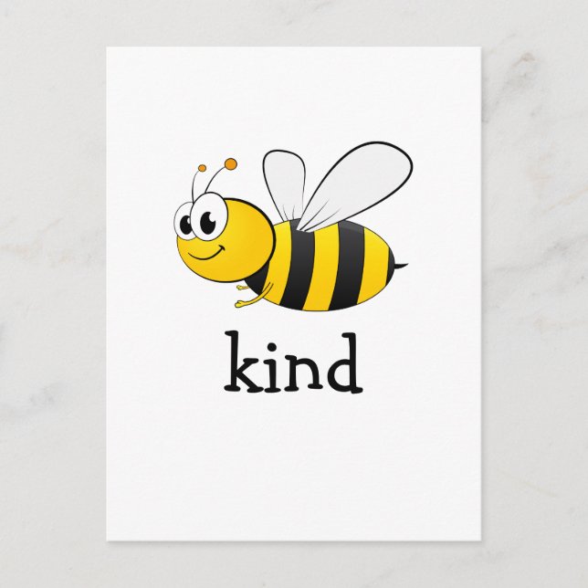 Cute Bee Kind  Holiday Postcard (Front)