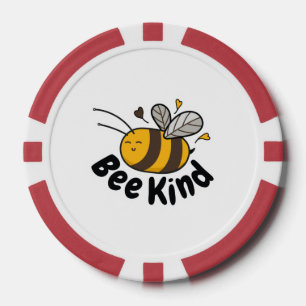 Cute Bee Kind Poker Chips