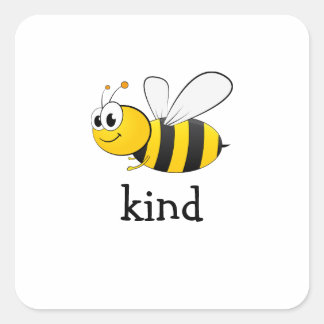 Cute Bee Kind  Square Sticker
