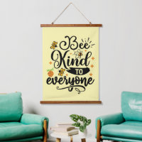 Cute bee kind word art