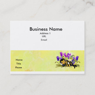 Cute Bee Laying in Flowes Calling Card